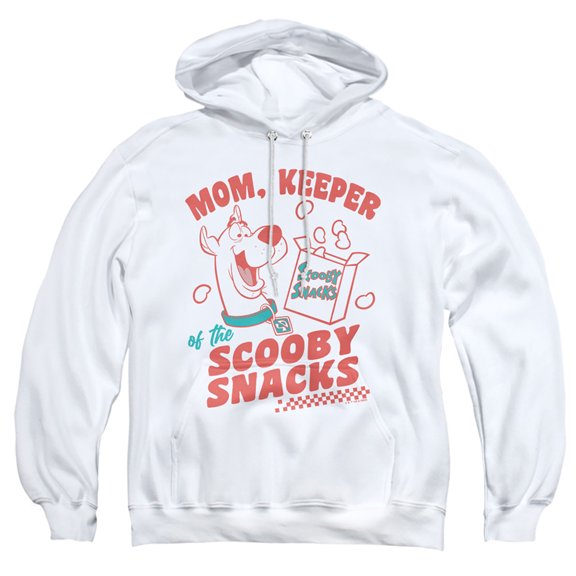 Popfunk Scooby-Doo Mother's Day Mom Keeper Scooby Snacks Adult Pull-Over Hoodie, White, 3X-Large