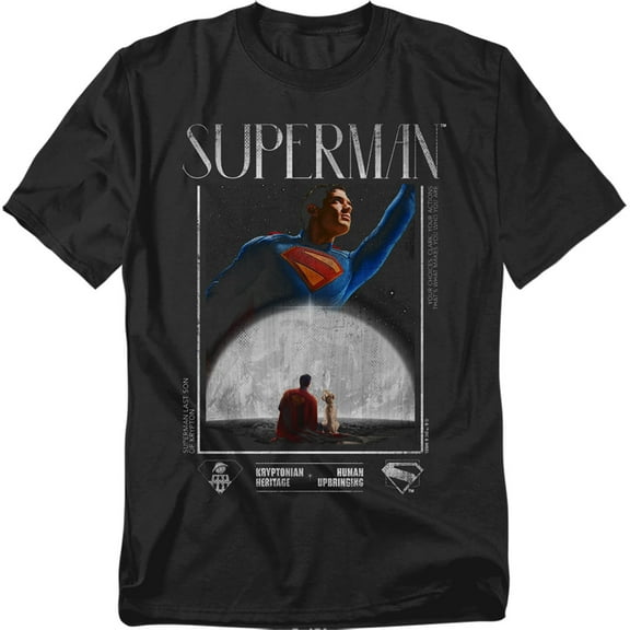 Popfunk Superman (2025) Movie Poster Unisex Adult T Shirt, Black, 4X-Large
