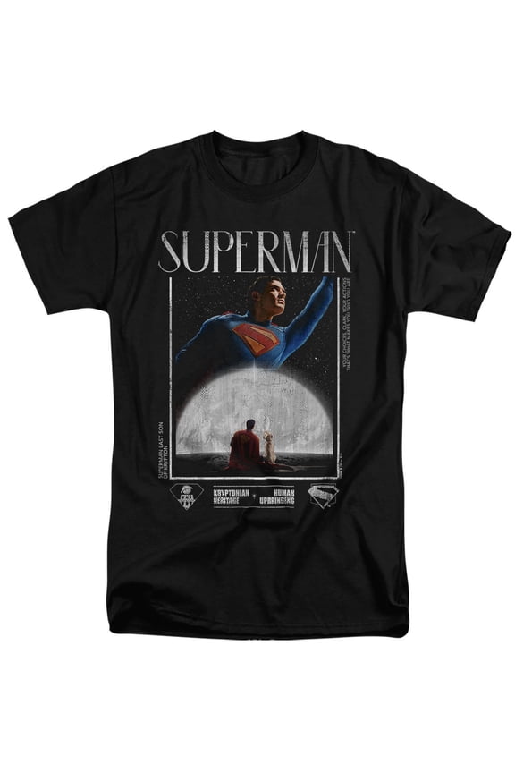 Popfunk Superman (2025) Movie Poster Unisex Adult Tall T Shirt (3X-Large) Black