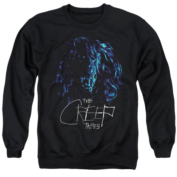 Popfunk The Creep Tapes Wolf Mask Unisex Adult Crewneck Sweatshirt, Black, Large