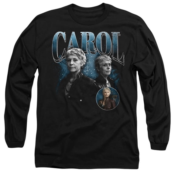 Popfunk The Walking Dead - Daryl Dixon Carol Homage Unisex Adult Long-Sleeve T Shirt, Black, Large