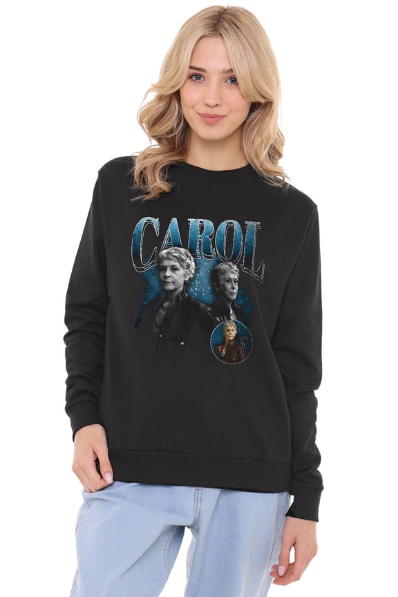 Popfunk The Walking Dead - Daryl Dixon Carol Homage Women's Crew Sweatshirt, Black, Small