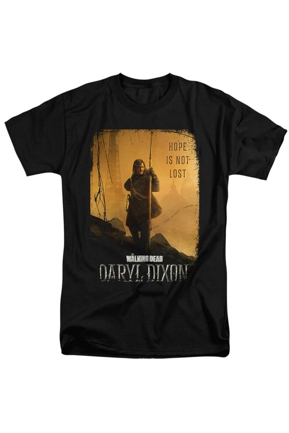 Popfunk The Walking Dead - Daryl Dixon Daryl Dixon Poster Unisex Adult Tall T Shirt (X-Large) Black