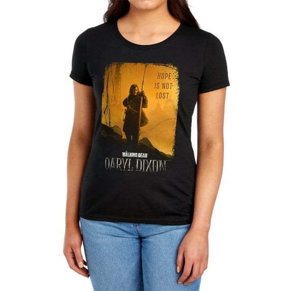 Popfunk The Walking Dead - Daryl Dixon Daryl Dixon Poster Women's T Shirt, Black, Small