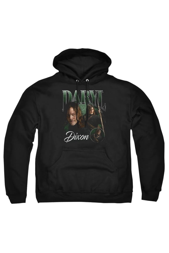 Popfunk The Walking Dead - Daryl Dixon Daryl Homage Adult Pull-Over Hoodie, Black, Medium