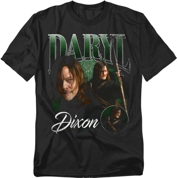 Popfunk The Walking Dead - Daryl Dixon Daryl Homage Unisex Adult T Shirt, Black, Medium