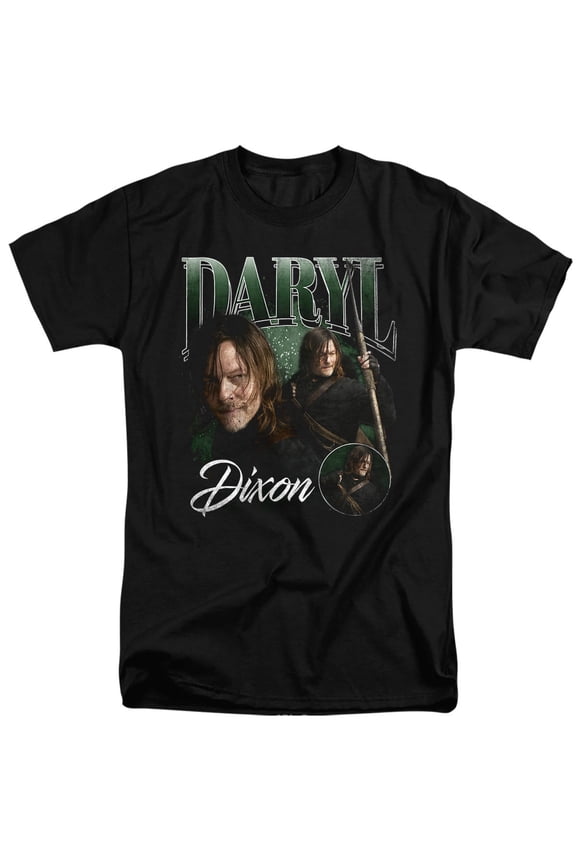 Popfunk The Walking Dead - Daryl Dixon Daryl Homage Unisex Adult Tall T Shirt (X-Large) Black
