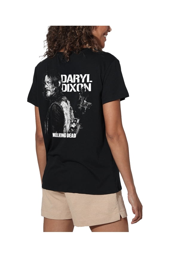 Popfunk The Walking Dead Daryl Dixon Mono Back Women's Loose T-Shirt, Black, 2X-Large
