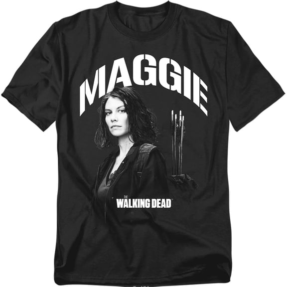 Popfunk The Walking Dead Maggie Mono Unisex Adult T Shirt, Black, Large
