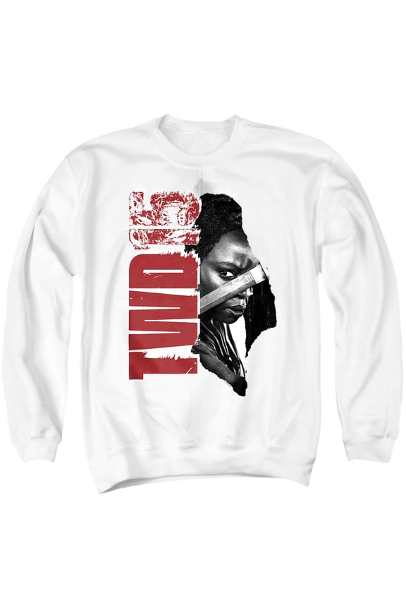 Popfunk The Walking Dead Michonne 15 Unisex Adult Crewneck Sweatshirt, White, Large
