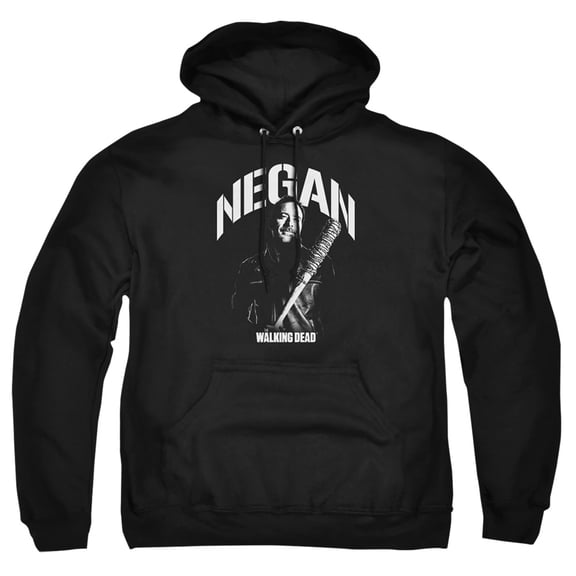 Popfunk The Walking Dead Negan Mono Adult Pull-Over Hoodie, Black, 2X-Large