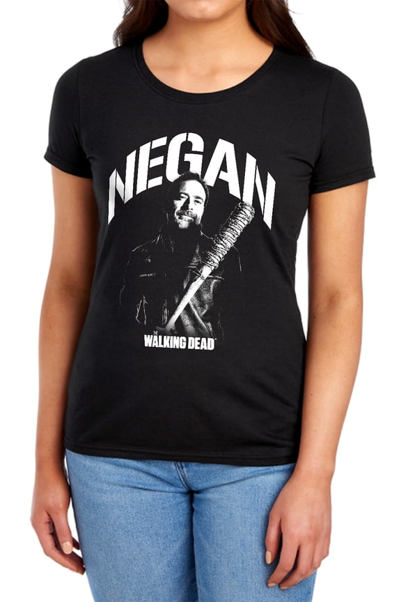 Popfunk The Walking Dead Negan Mono Women's T Shirt, Black, 2X-Large