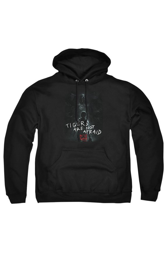 Popfunk Tigers Are Not Afraid Key Art Adult Pull-Over Hoodie, Black, Large