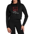 thumbnail image 1 of Popfunk Tigers Are Not Afraid Tiger Head Women's Cropped Hoodie Pullover Sweatshirt, Black, Medium, 1 of 5