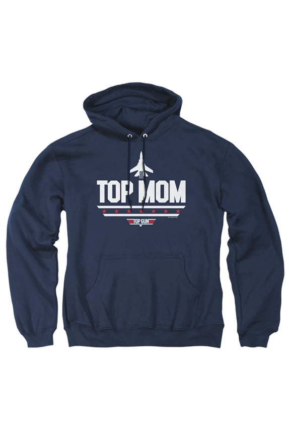Top Gun Mother's Day Top Mom Adult Pull-Over Hoodie, Navy, Small