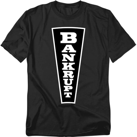 Popfunk Wheel of Fortune Bankrupt Unisex Adult T Shirt, Black, 7X-Large