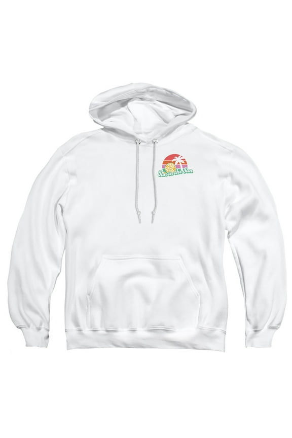 Popfunk Wheel of Fortune Fun in the Sun Adult Pull-Over Hoodie, White, Large