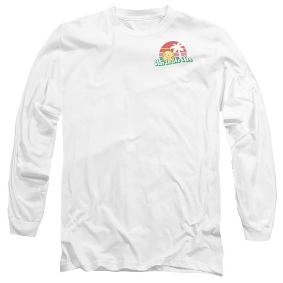 Popfunk Wheel of Fortune Fun in the Sun Unisex Adult Long-Sleeve T Shirt, White, Small