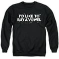 thumbnail image 1 of Popfunk Wheel of Fortune I'd Like to Buy a Vowel Unisex Adult Crewneck Sweatshirt, Black, 2X-Large, 1 of 5
