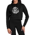 thumbnail image 1 of Popfunk Wheel of Fortune Light Wheel Women's Cropped Hoodie Pullover Sweatshirt, Black, X-Large, 1 of 5