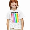 thumbnail image 1 of Popfunk Wheel of Fortune Logo Color Blend White Kids T Shirt for Youth Boys and Girls, White, X-Large, 1 of 5