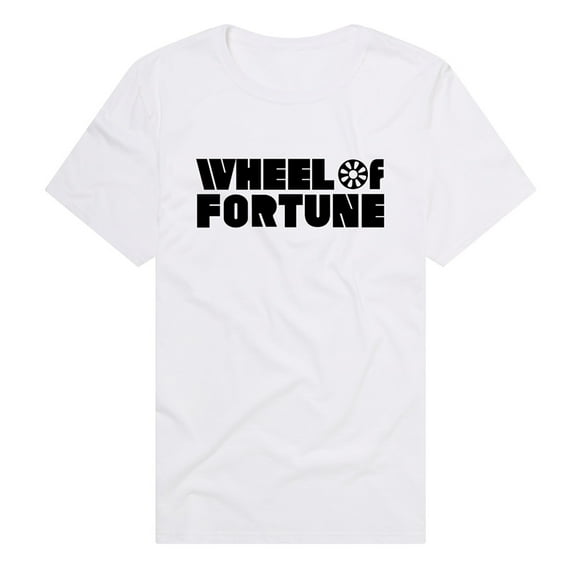 Popfunk Wheel of Fortune Vertical Logo Unisex Adult Premium T Shirt (2X-Large) White