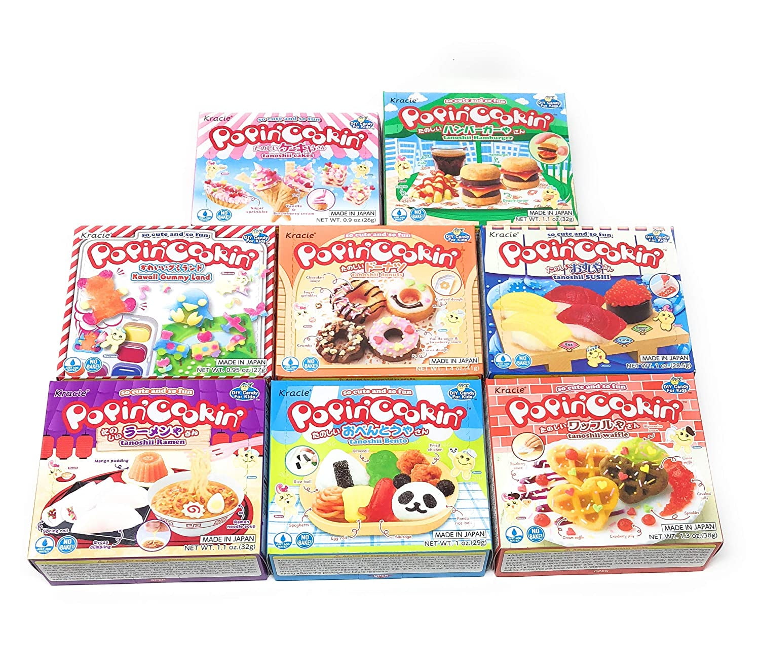 Popin’ Cookin Diy Candy Kit (8 Pack Varieties) Tanoshii Bento, Ramen