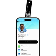Popl x Keyport Digital ME Key 2.0 - Digital Business Card | Electronic Business Card for Key Organizer Keychain | Smallest NFC Card with QR Code for Smart Networking | Tap to Share Black