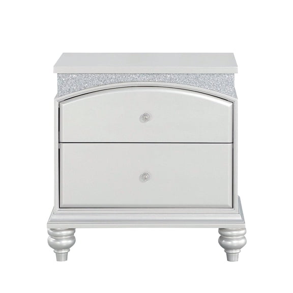 Poplar 2-Drawer Nightstand in Contemporary Design / Bedroom Decor Piece