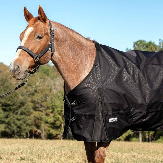 Jeffers Poplar Head 600 Denier Turnout Sheet for Horses, 0g Polyfill, 87"- Waterproof, Windproof Lightweight Horse Blanket, Adjustable Chest Belly Straps, Tail Flap, Stable Blanket - Covert Cheetah