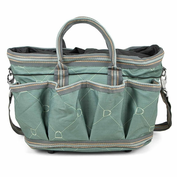 Jeffers Poplar Head Grooming Bag – Horse Grooming Organizer Tote with Pockets for Brushes, Tools, Clippers, Shampoo, Detangler – Stable Barn Kit Carrier for Horses, Pets, Spruce Stirrup Irons