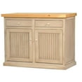 thumbnail image 1 of Poplar Kitchen Island with Pine Top, Bright White, 1 of 1