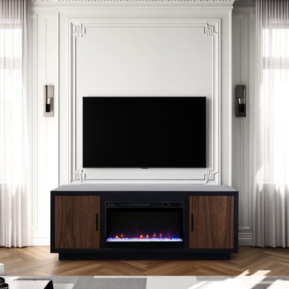 Poplar Solids Construction - Multiple Flame and Heat Modes - In Movie Rooms - Easy to Install Fireplace