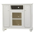 thumbnail image 1 of Poplar Tall Deluxe Entertainment Console with 3 Fixed Wood Shelves, Aquamarine, 1 of 1