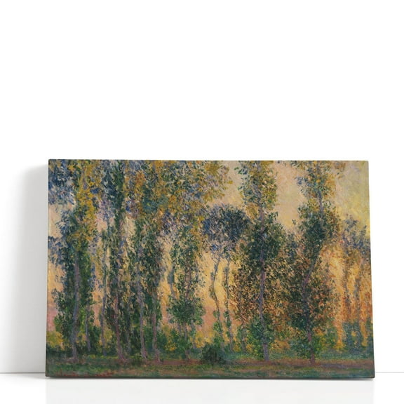 Poplars at Giverny, Sunrise, 1888 - Wrapped Canvas Print Wall Art | 18" W x 12" H