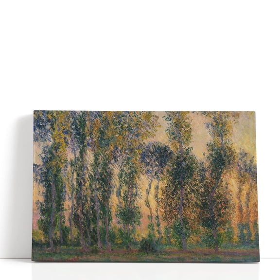 Poplars at Giverny, Sunrise, 1888 - Wrapped Canvas Print Wall Art | 36" W x 24" H