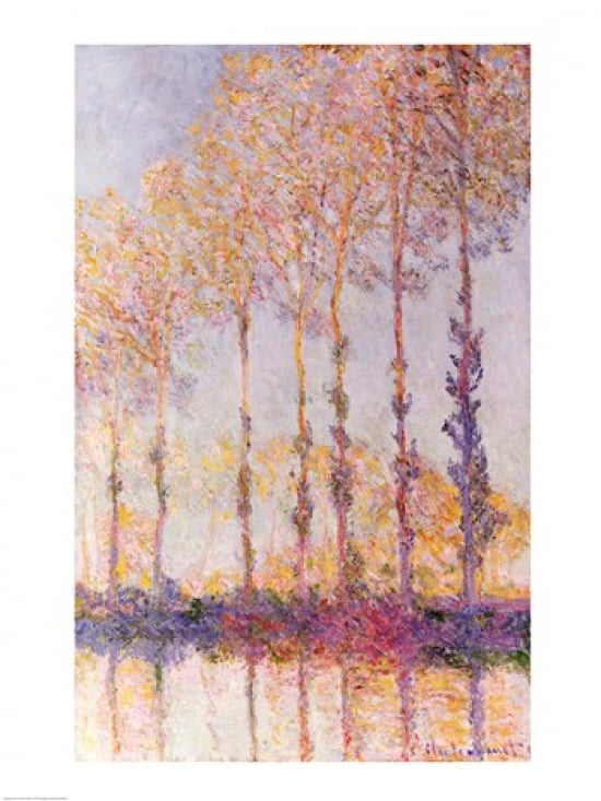 Poplars on the Banks of the Epte 1891 Canvas Art - Claude Monet (18 x 24)