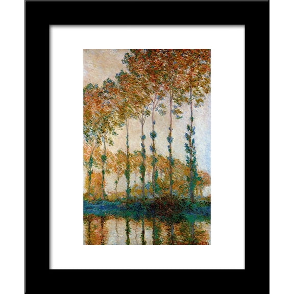 Poplars on the Banks of the Epte, Autumn 20x24 Framed Art Print by Monet, Claude