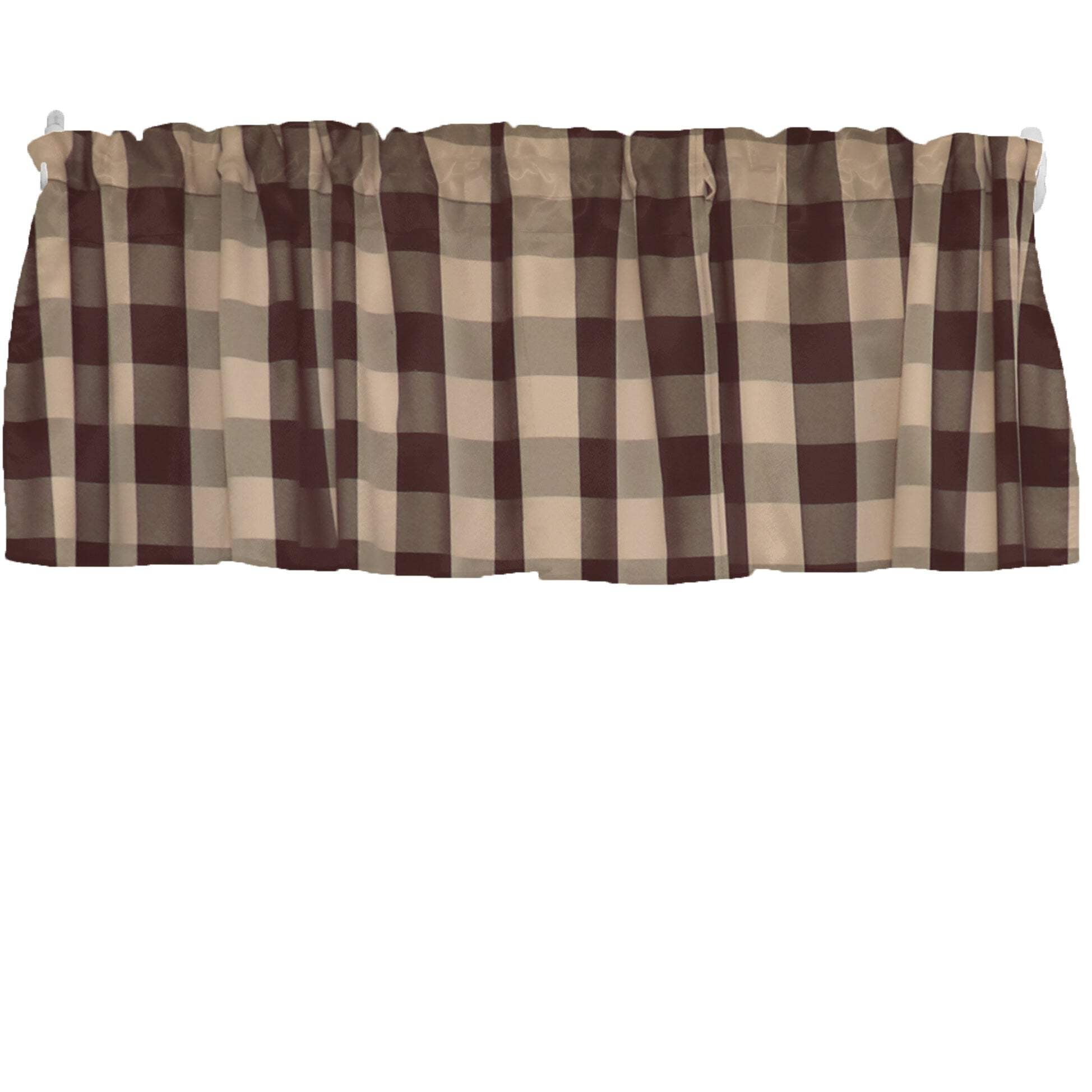 Poplin Buffalo Checkered Window Valance 58