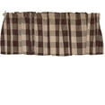 thumbnail image 1 of Poplin Buffalo Checkered Window Valance 58" Wide Brown and Beige, 1 of 1