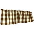 thumbnail image 1 of Poplin Buffalo Checkered Window Valance 58" Wide Brown and Cream, 1 of 1