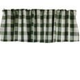 thumbnail image 1 of Poplin Buffalo Checkered Window Valance 58" Wide Hunter Green and White, 1 of 1