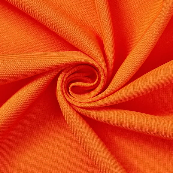 Poplin Fabric Polyester Solid 60'' by the Yard Table Covers Decoration Apparel (Orange)
