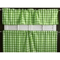 thumbnail image 1 of Poplin Gingham Checkered 2 Piece Window Valance Curtain Set (18 different colors), 1 of 18