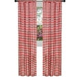 thumbnail image 1 of Poplin Gingham Checkered Window Curtain 56 Inch Wide Fire Red, 1 of 1