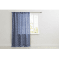 thumbnail image 1 of Poplin Gingham Checkered Window Curtain 56 Inch Wide Navy, 1 of 4