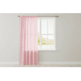thumbnail image 1 of Poplin Gingham Checkered Window Curtain 56 Inch Wide Pink, 1 of 4