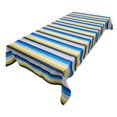 thumbnail image 1 of Poplin Printed Multi Stripe Polyester Tablecloth, 1 of 2