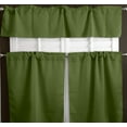 thumbnail image 1 of Poplin Solid 3 Piece Window Valance Curtain Set (30 different colors), 1 of 35