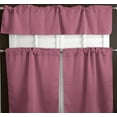 thumbnail image 1 of Poplin Solid 3 Piece Window Valance Curtain Set (30 different colors), 1 of 35